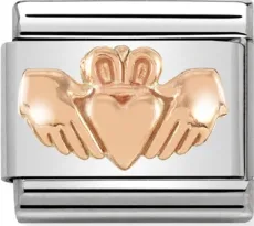 Rose Gold Claddagh Charm Rose Gold Claddagh Charm
