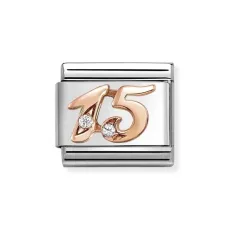 Rose Gold Crystal 15 Charm Rose Gold Crystal 15 Charm