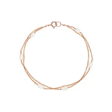 Rose Gold Layered Seed Pearl Bracelet Rose Gold Layered Seed Pearl Bracelet