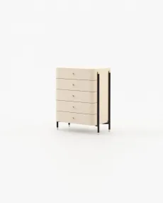 ROSIE Tallboy Chest of Drawers Moka Lacquer Matte ROSIE Tallboy Chest of Drawers Moka Lacquer Matte