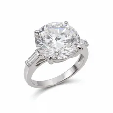 Round Cut Classic Silver Ring Round Cut Classic Silver Ring