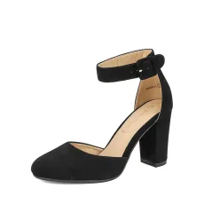 Round Toe Chunky Heel Pumps Round Toe Chunky Heel Pumps
