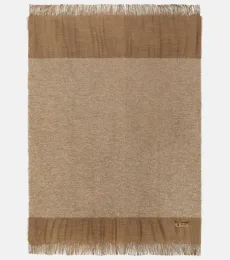 Rovere fringed wool and linen-blend blanket Rovere fringed wool and linen-blend blanket