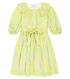 Ruched balloon-sleeve shirt dress Ruched balloon-sleeve shirt dress