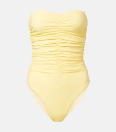 Ruched bandeau swimsuit