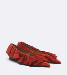 Ruffled suede flats Ruffled suede flats