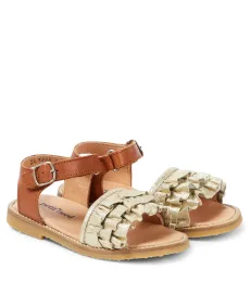 Ruffles metallic leather sandals Ruffles metallic leather sandals