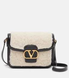 Sac 9TO5 en shearling et cuir Sac 9TO5 en shearling et cuir