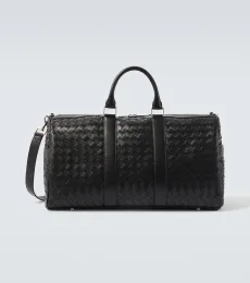 Sac de voyage en cuir Intrecciato