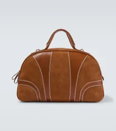 Sac de voyage en daim et cuir
