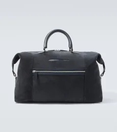 Sac de voyage en daim et cuir