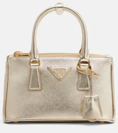 Sac Galleria Mini en cuir métallisé Sac Galleria Mini en cuir métallisé