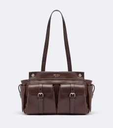 Sac porté épaule Prada Route Medium en cuir Sac porté épaule Prada Route Medium en cuir