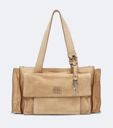 Sac porté épaule Utilitaire en daim Sac porté épaule Utilitaire en daim