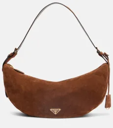 Sac Prada Demi-Lune Large en daim Sac Prada Demi-Lune Large en daim
