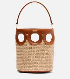 Sac seau Gancini Small en raphia Sac seau Gancini Small en raphia