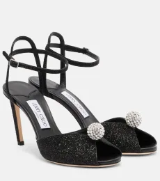 Sacora 85 glitter peep-toe sandals Sacora 85 glitter peep-toe sandals