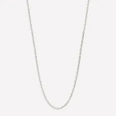 Sadi Silver Link Chain Necklace - Rhodium Plated