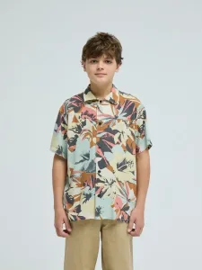 Safe Paradise - Boys 8-16 Beige Short Sleeve Shirt Safe Paradise - Boys 8-16 Beige Short Sleeve Shirt