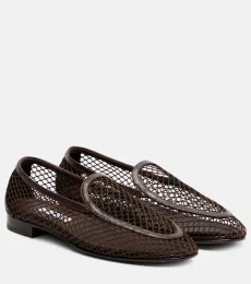 Saint Germain leather-trimmed moccasins Saint Germain leather-trimmed moccasins