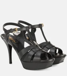 Saint Laurent Classic Tribute 105 leather platform sandals Saint Laurent Classic Tribute 105 leather platform sandals