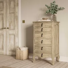 Salcombe Drawer Tallboy - Pale Weathered Oak
