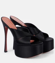Salma 155 satin platform mules