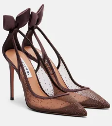 Salones destalonados Bow Tie 105 de malla con glitter Salones destalonados Bow Tie 105 de malla con glitter