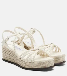Sandales compensées Nyra en cuir Sandales compensées Nyra en cuir
