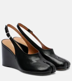 Sandales compensées Tabi en cuir Sandales compensées Tabi en cuir