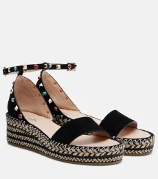 Sandales espadrilles Rockstud en daim Sandales espadrilles Rockstud en daim