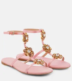 Sandales Jaipur en satin à ornements Sandales Jaipur en satin à ornements