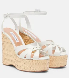 Sandalias con cuña Copacabana de piel