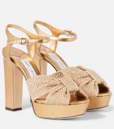 Sandalias con plataforma Heloise 120 de piel
