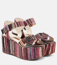 Sandalias con plataforma Julia de raschel