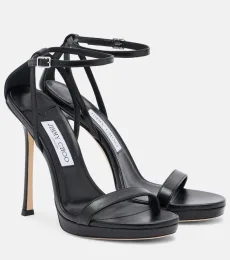 Sandalias con plataforma Moza de piel Sandalias con plataforma Moza de piel