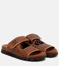 Sandalias de piel trenzadas Sandalias de piel trenzadas
