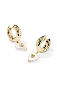 Sasha Heart Huggie Earrings Gold Freshwater Cultured Pearl Sasha Heart Huggie Earrings Gold Freshwater Cultured Pearl
