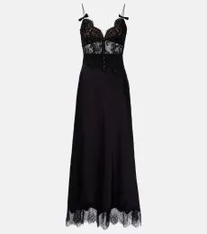 Satin and lace midi dress Satin and lace midi dress