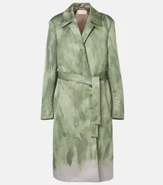 Satin wrap coat