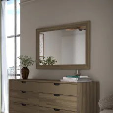 Saunders Mirror - Neutral Wood