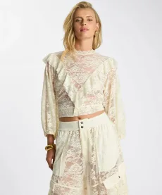 Savage Romance Lace Frill Cami Top - Vintage White Size XS Savage Romance Lace Frill Cami Top - Vintage White Size XS