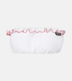 Scalloped cotton poplin bandeau top Scalloped cotton poplin bandeau top
