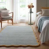 Scalloped Elsie Rug Duck EggOchre