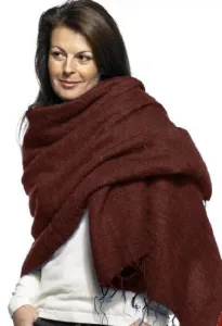 Scarf / Wrap - Chocolate Brown / Brown - 100% Fair Trade Yak Cotton Shawl Scarf / Wrap - Chocolate Brown / Brown - 100% Fair Trade Yak Cotton Shawl