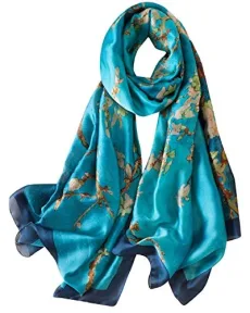 Scarfs Women Ladies Scarves Shawl Floral Scarf Leopard Print Scarf Wrap Satin Scarf Shawl Mulberry Silk Scarf Peacock scarf
