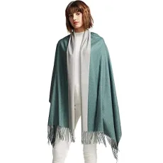 Scarves for Women Pashmina Double Colors Shawl Wrap Wedding Party Blanket Girls Large Soft Scarves, Green and Grey 2023 Scarves for Women Pashmina Double Colors Shawl Wrap Wedding Party Blanket Girls Large Soft Scarves, Green and Grey 2023