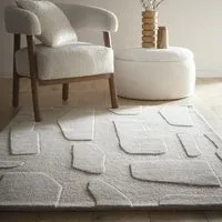 Sculptured Wool Rug Stone Oatmeal