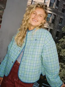 Seaside Resort - Women Blue Boxy Padded Jacket