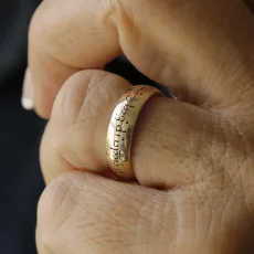 Secret Message Gold Elvish Ring Secret Message Gold Elvish Ring